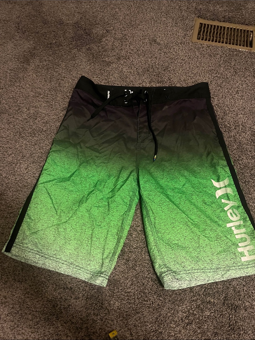 Hurley Men’s Black to Green Ombre Boardshorts
